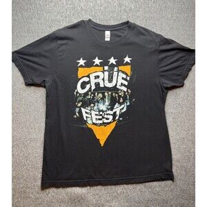 Vintage Mötley Crüe Crüe Fest 2008 Concert Tour T-Shirt Size XL Ten Tag
